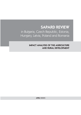 SAPARD REVIEW in Bulgaria, Czech Republic, Estonia, Hungary, Latvia, Poland and Romania