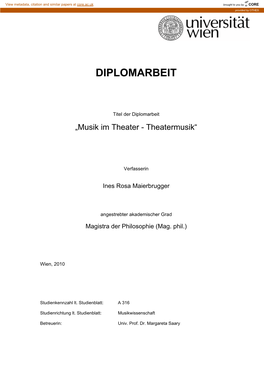 Diplomarbeit