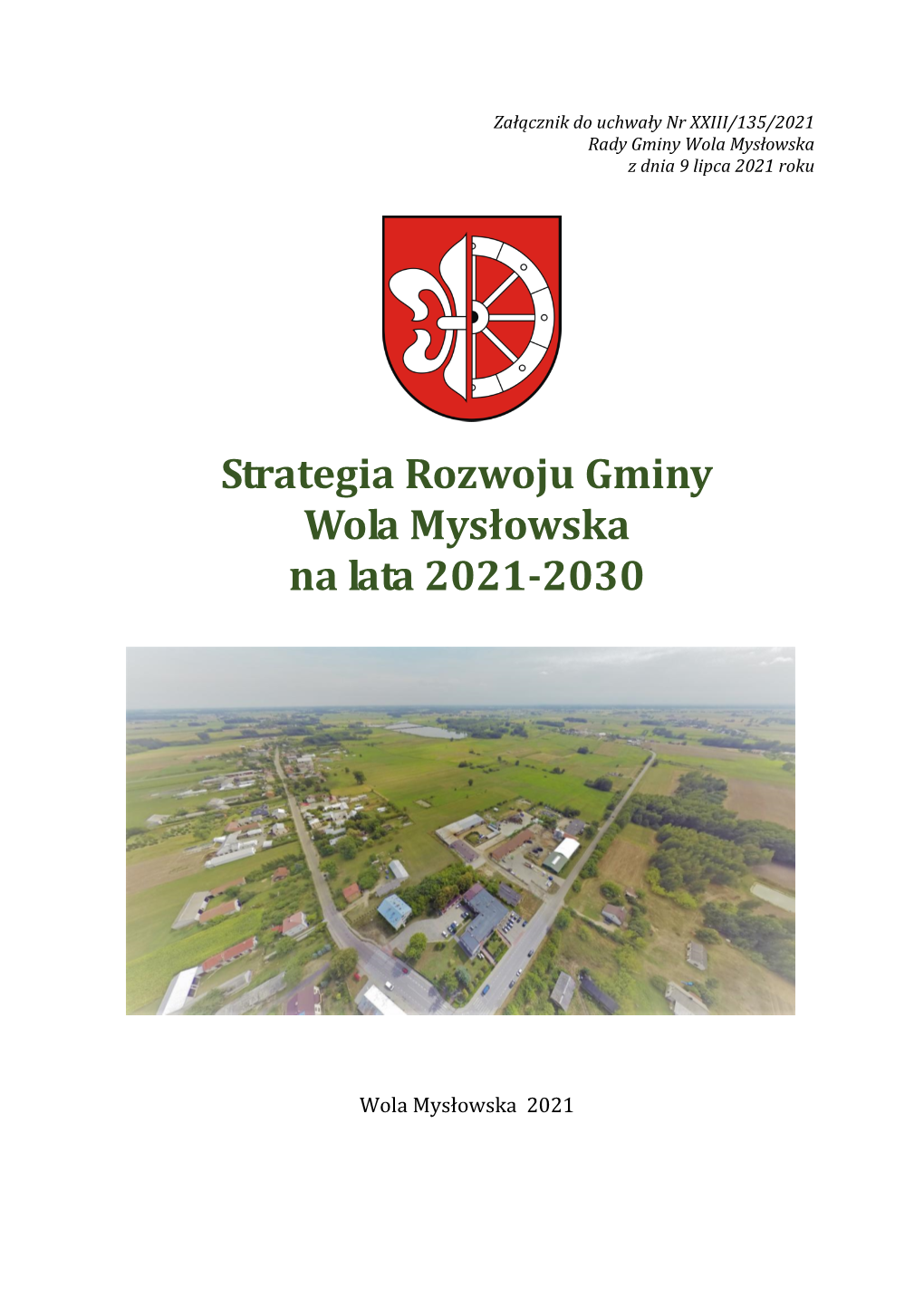 Strategia Rozwoju Gminy Wola Mysłowska Na Lata 2021-2030