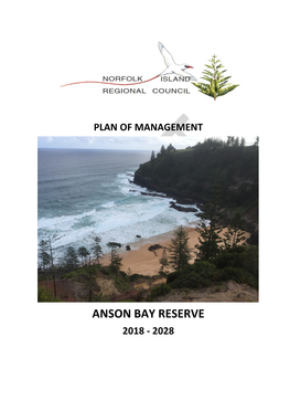 Anson Bay Reserve 2018 - 2028