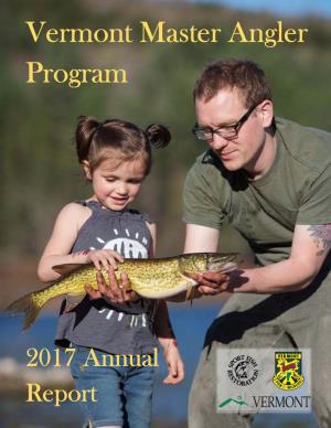 2017 Master Angler Program Annual Report