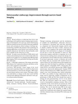 Intravascular Endoscopy Improvement Through Narrow-Band Imaging