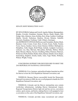 2014 Senate Joint Resolution 14-013 By