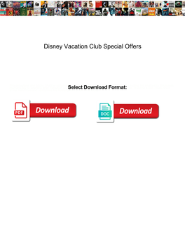 Disney Vacation Club Special Offers