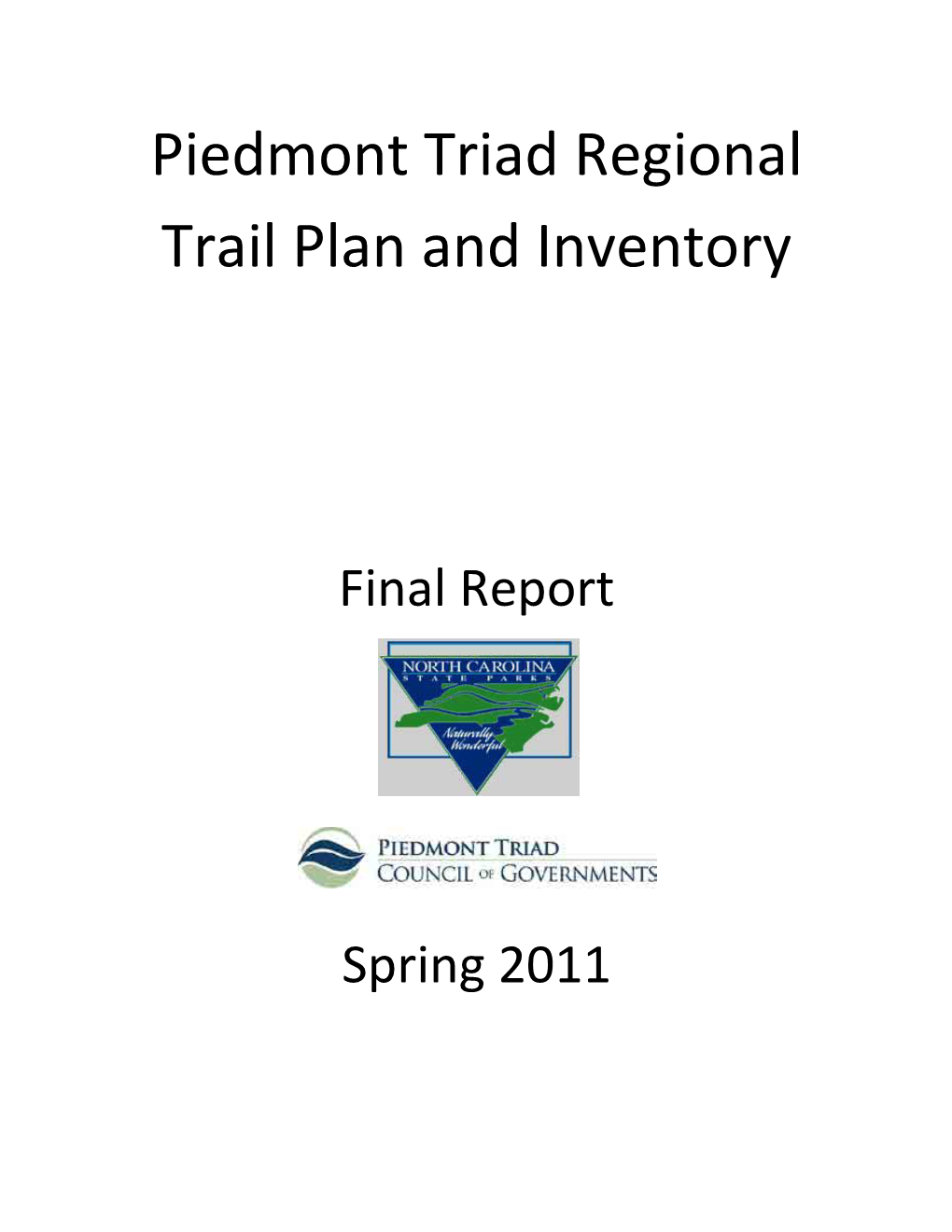 Piedmont Triad Regional Trail Plan and Inventory