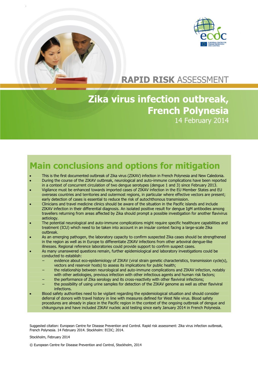 24-01-2014-RRA-Zika Virus-French Polynesia