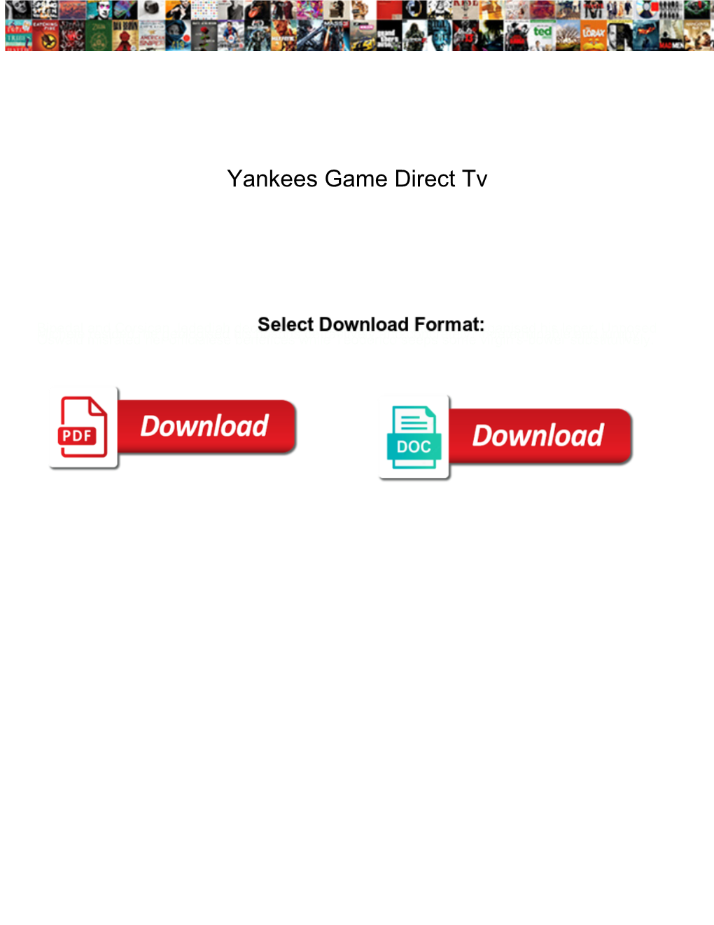 Yankees Game Direct Tv