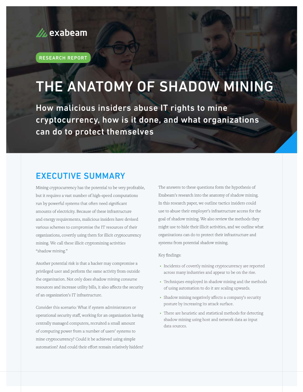 The Anatomy of Shadow Mining Exabeam.Com RESEARCH
