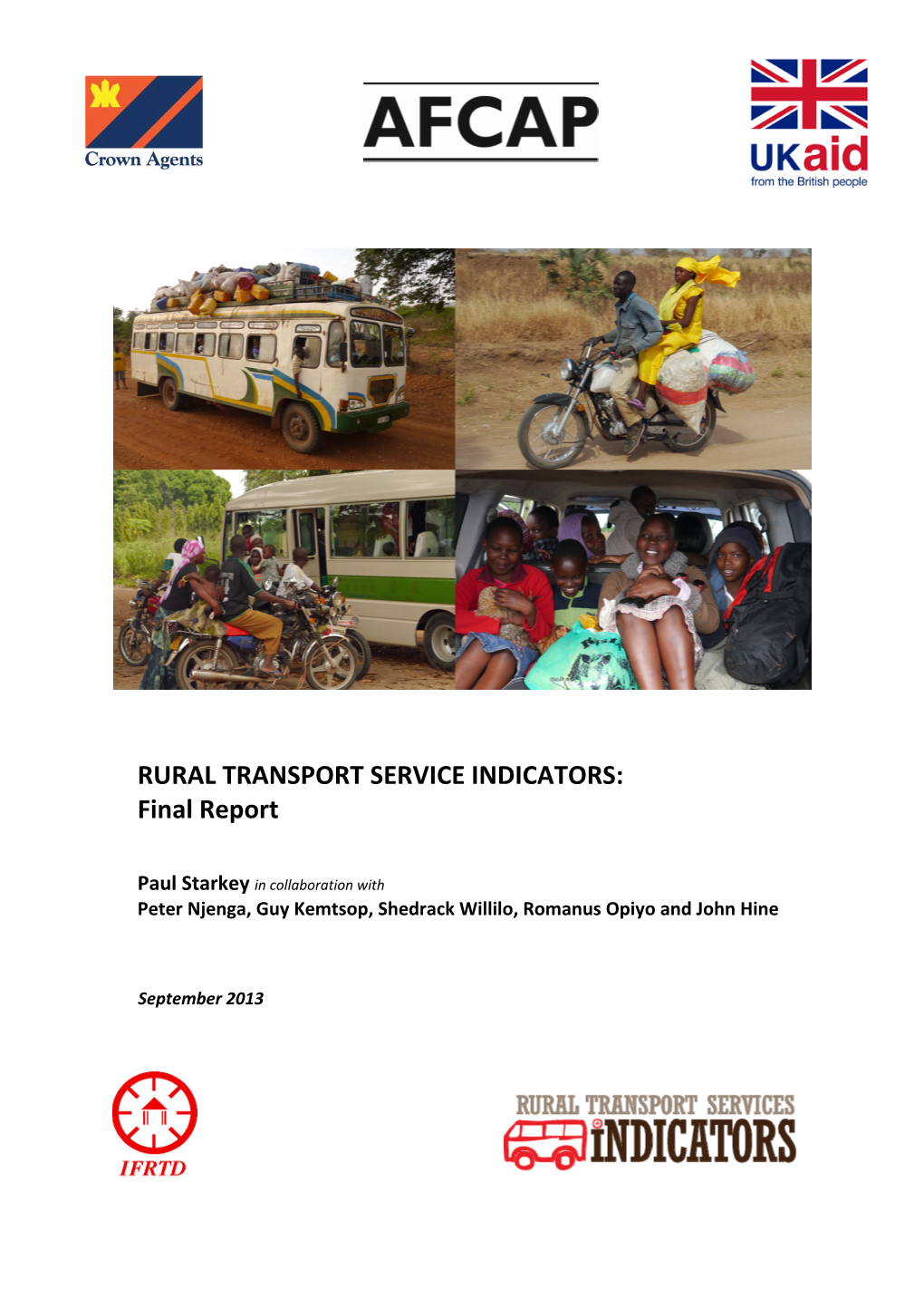 RURAL TRANSPORT SERVICE INDICATORS: Final Report