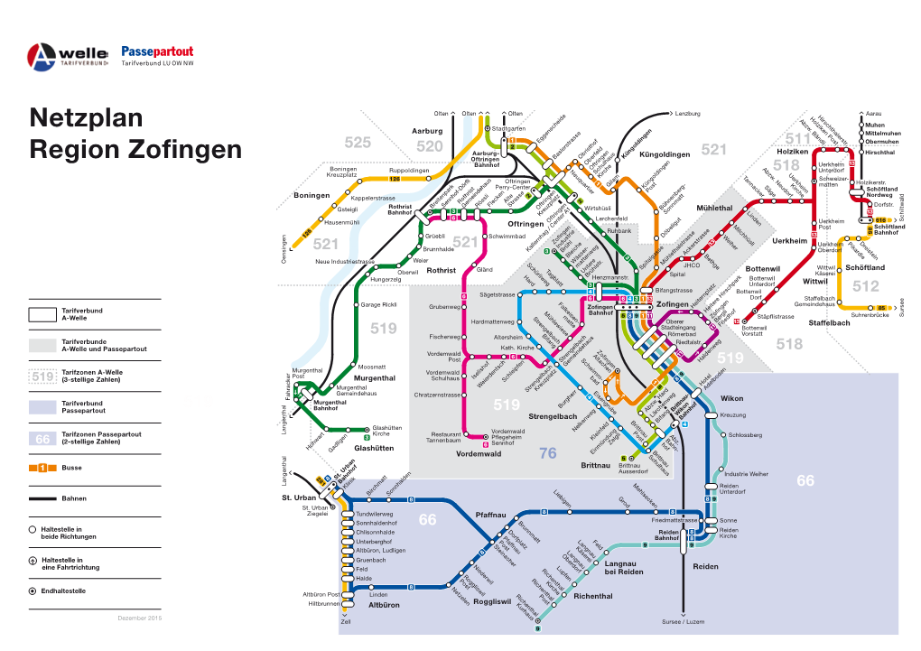 Netzplan Region Zofingen