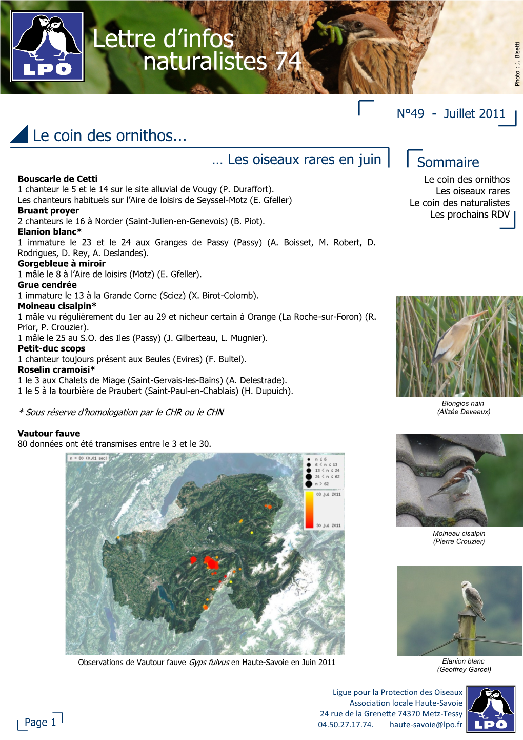 Lettre D'infos Naturalistes 74