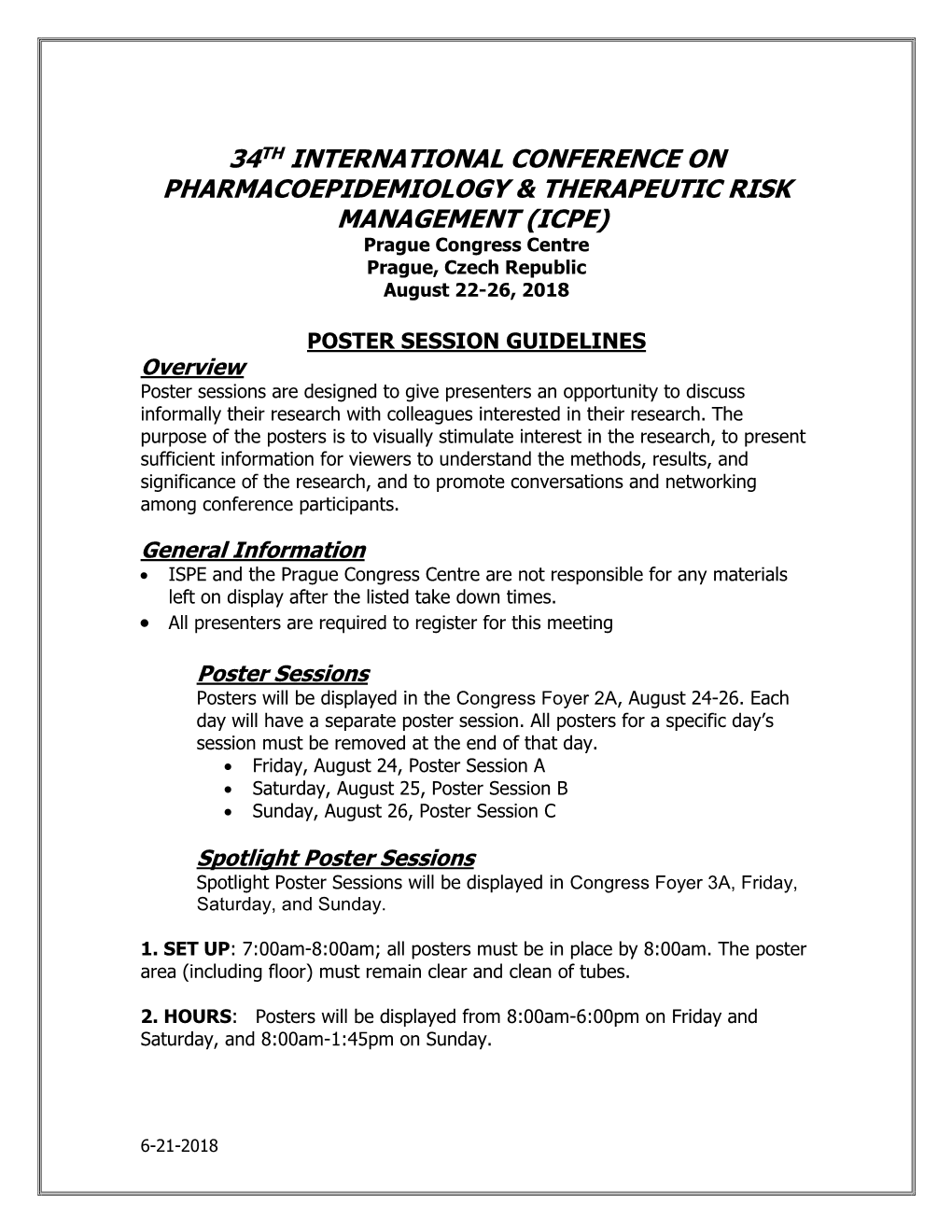 34Th ICPE Poster Guidelines