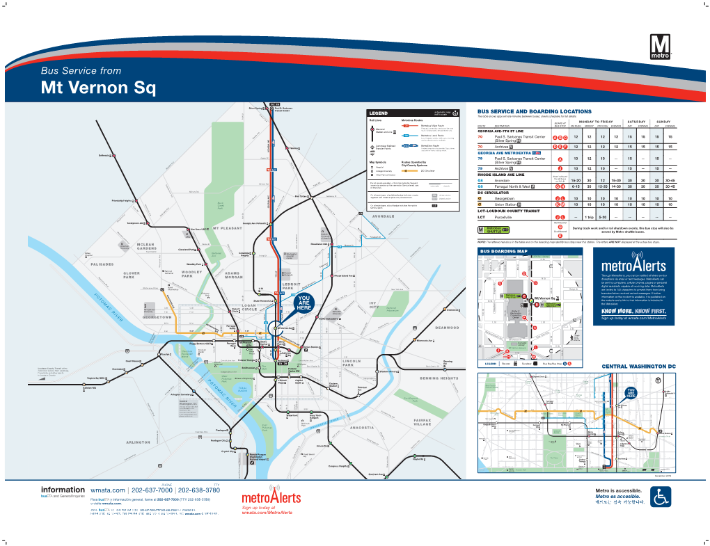 Bus Service from Mt Vernon Sq