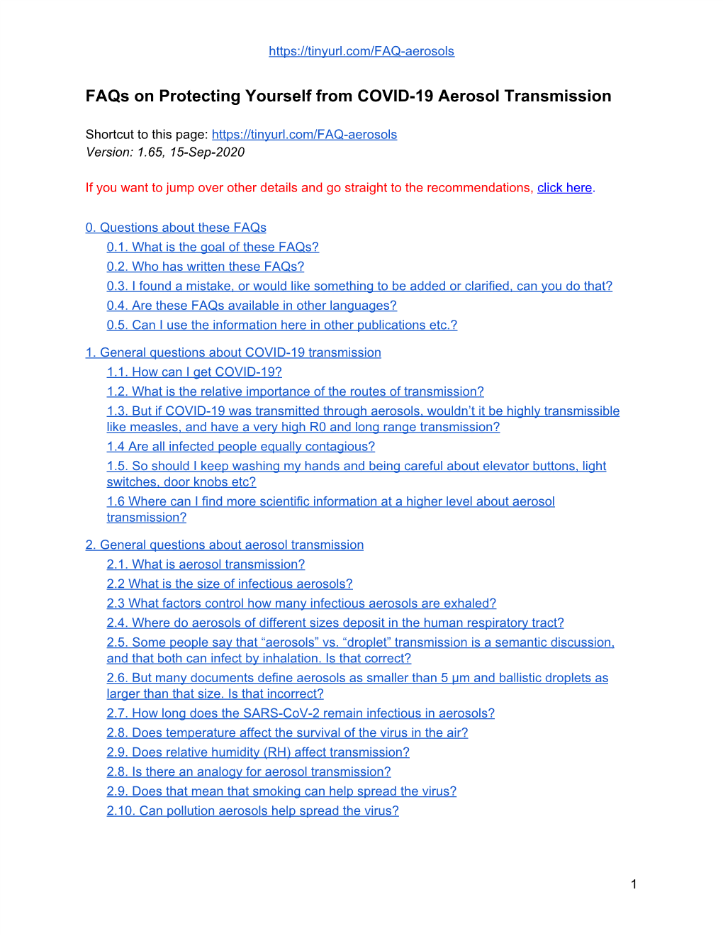 Faqs on Protecting Yourself from COVID-19 Aerosol Transmission