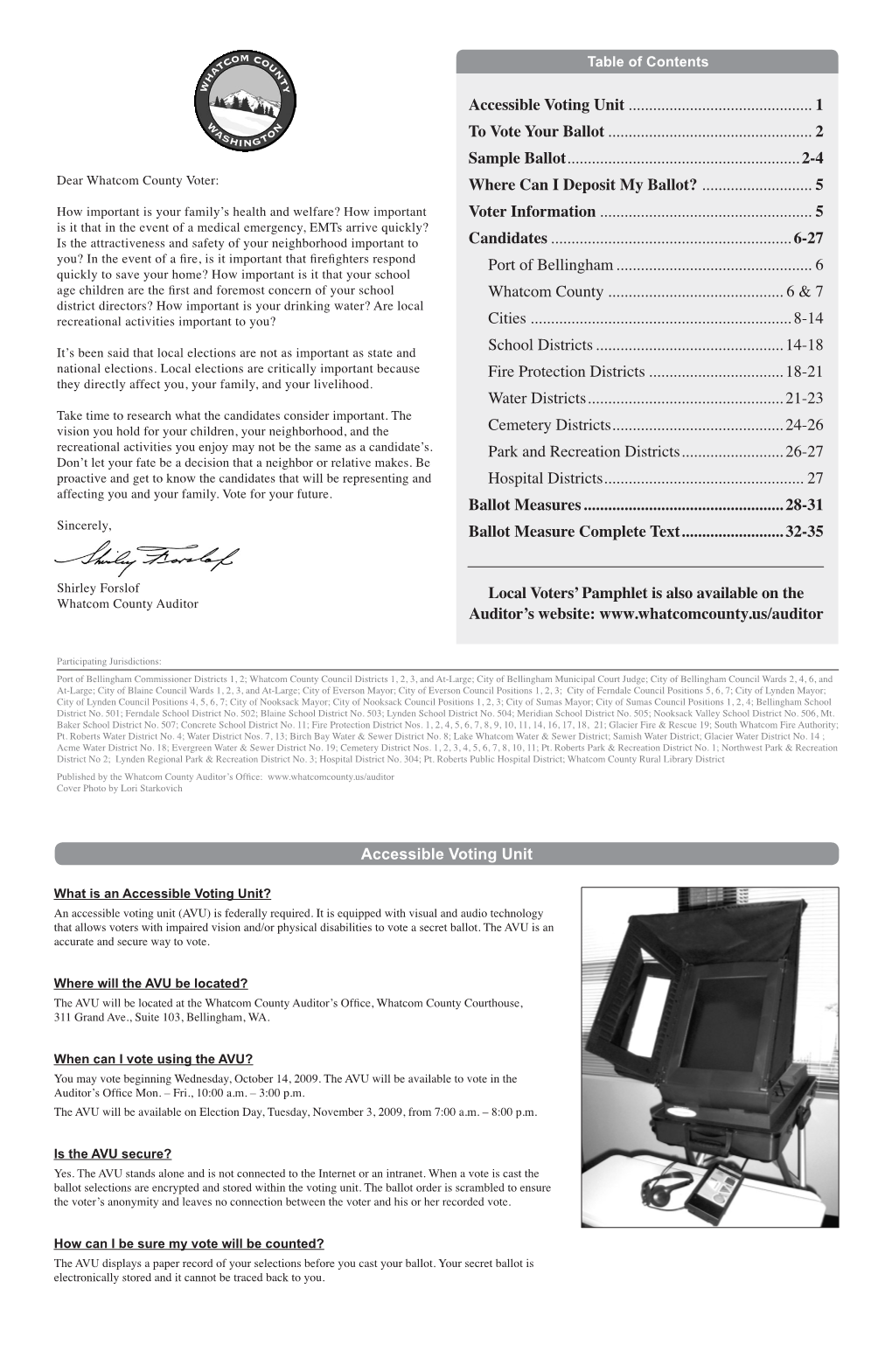 Accessible Voting Unit...1 To