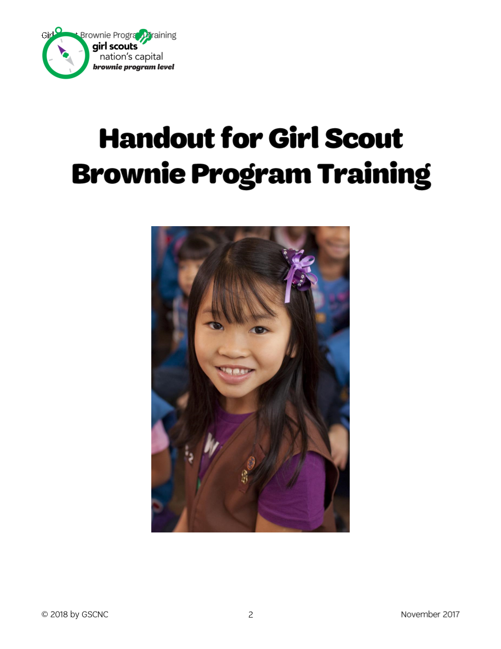 Girl Scout Brownie Program Training