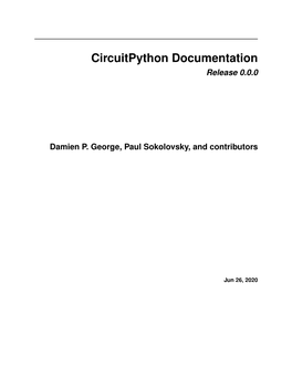 Circuitpython Documentation Release 0.0.0