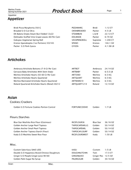 Merlino Foods Product Book 2021