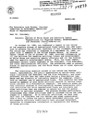 AFMD-81-36 Review of White House