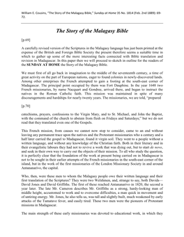 The Story of the Malagasy Bible,” Sunday at Home 35 No