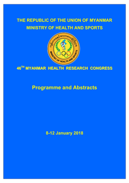 Union of Myanmar Ministry of Health and Sports