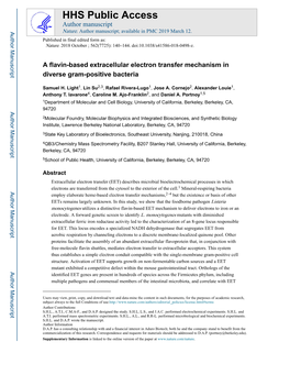 A Flavin-Based Extracellular Electron Transfer Mechanism in Diverse Gram-Positive Bacteria