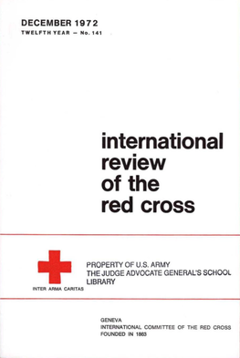 International Review of the Red Cross, December 1972, Twelfth Year