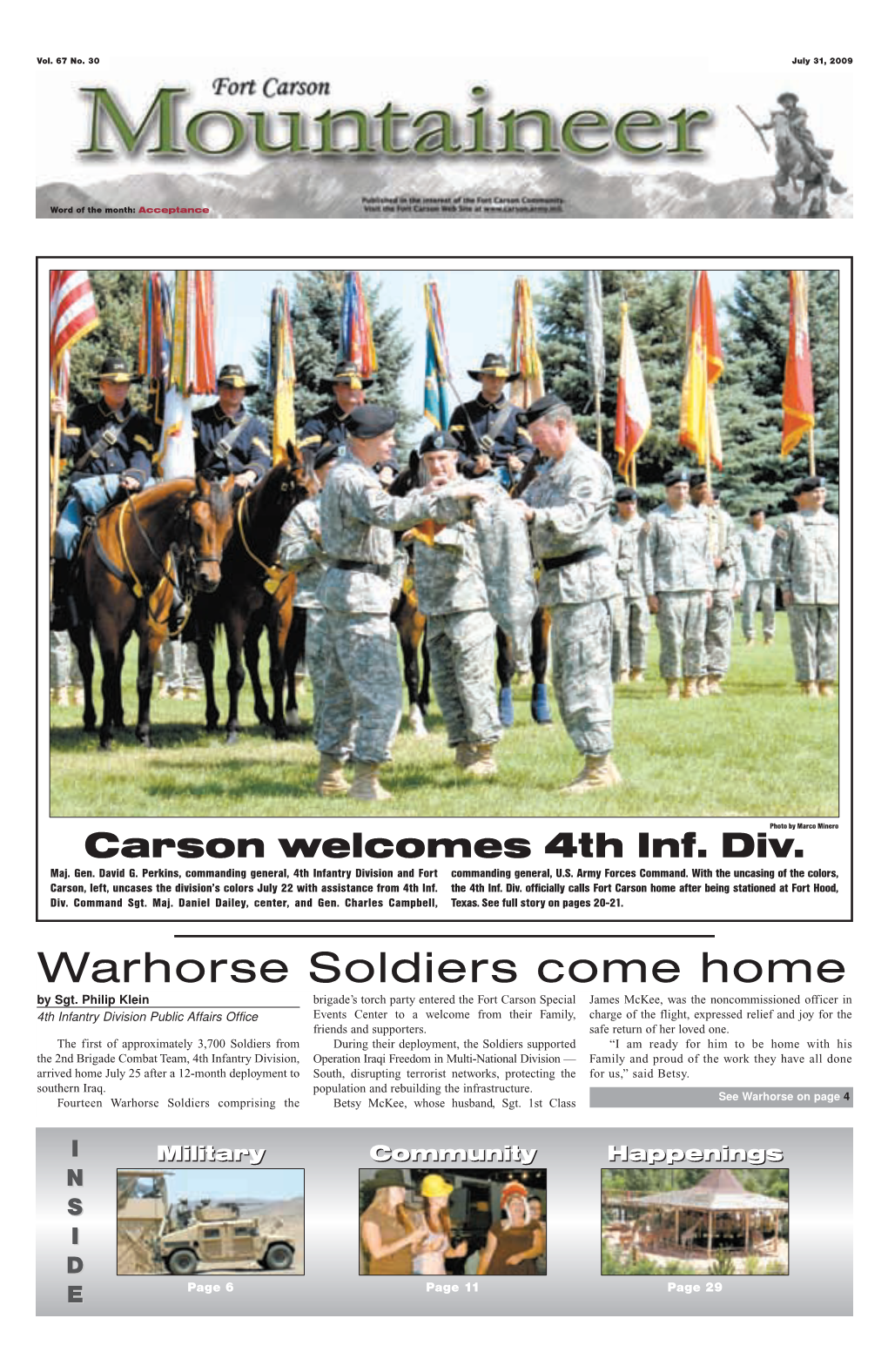 Warhorse Soldiers Come Home by Sgt