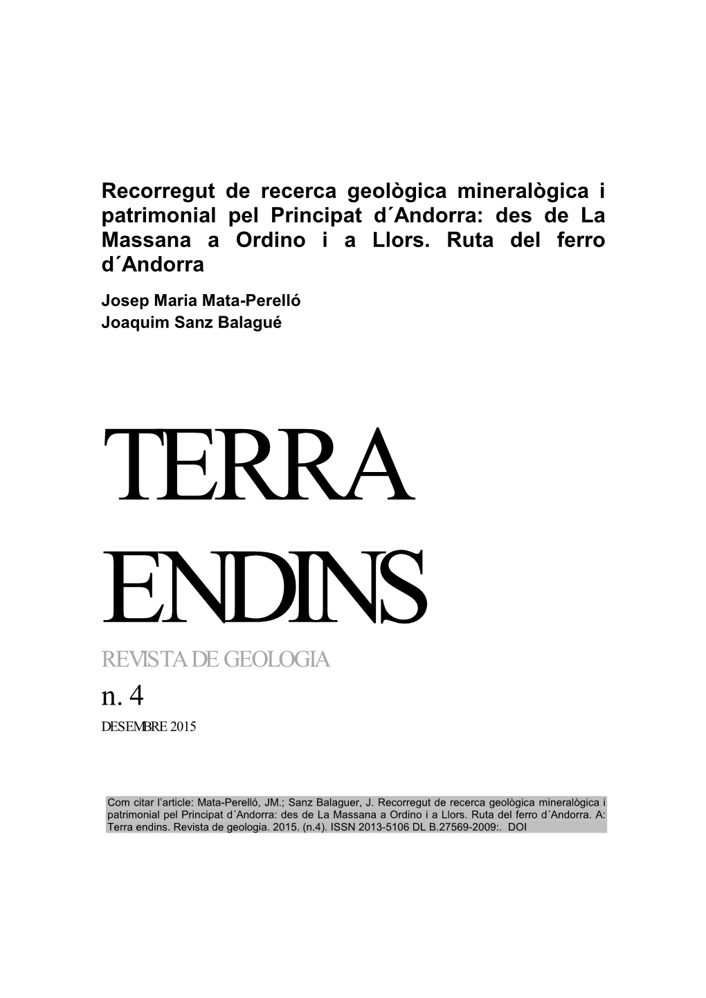 REVISTA DE GEOLOGIA N