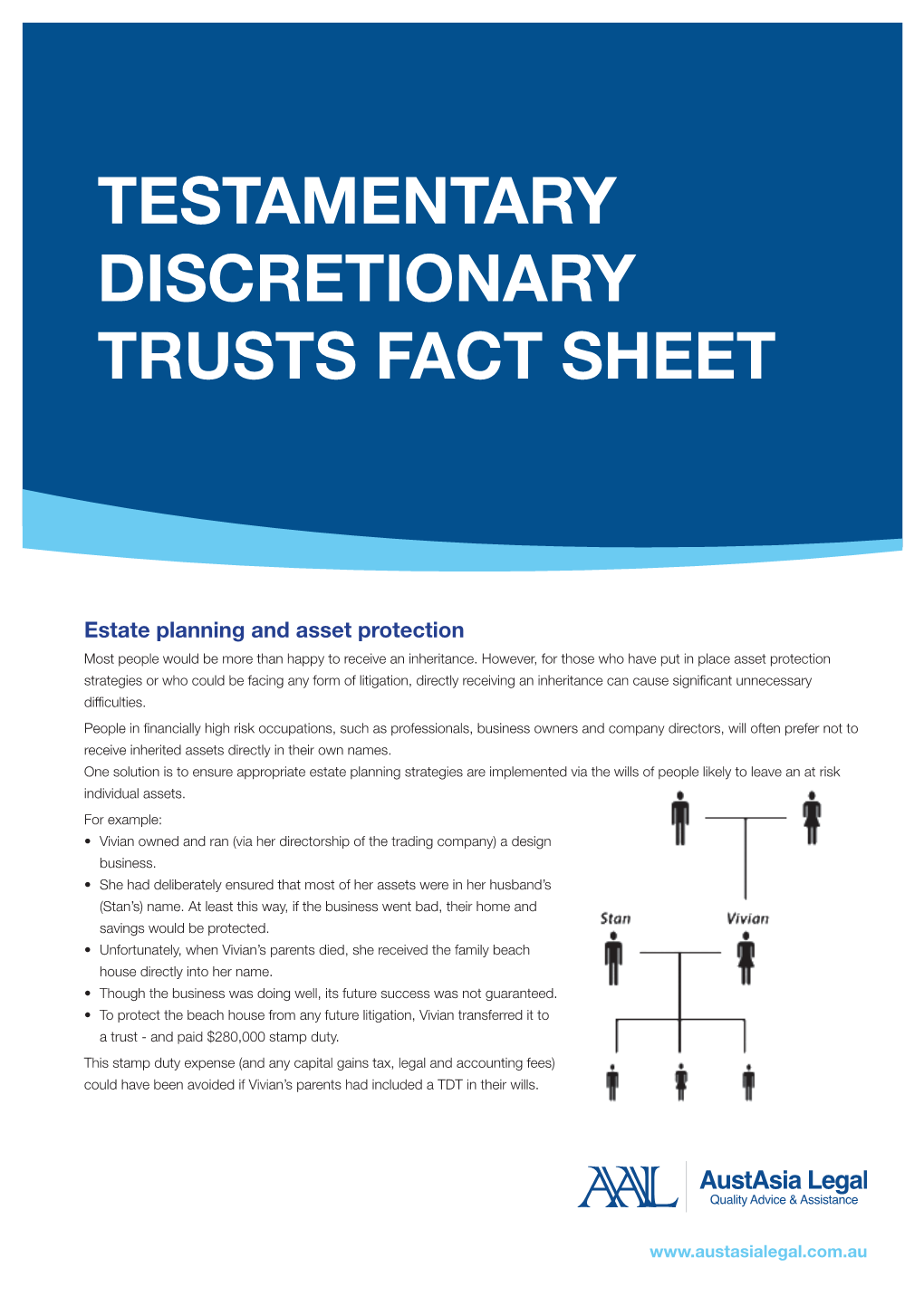 Testamentary Discretionary Trusts Fact Sheet