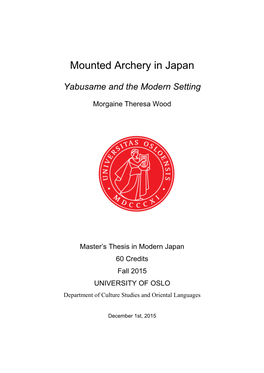 Mounted Archery in Japan