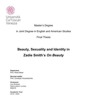 Beauty, Sexuality and Identity in Zadie Smith's on Beauty
