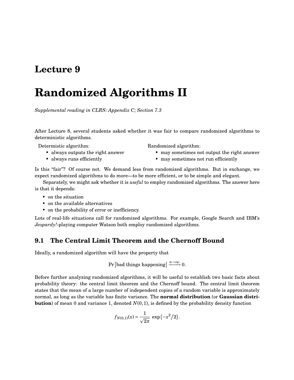 Randomized Algorithms II