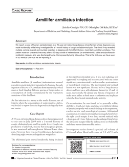 Armillifer Armillatus Infection