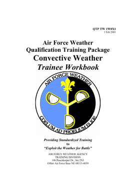 Convective Weather Trainee Workbook