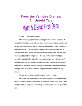 Matt and Elena First Date