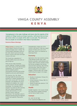 Vihiga County Assembly Kenya