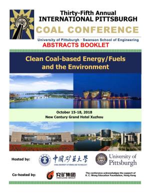 COAL CONFERENCE University of Pittsburgh · Swanson School of Engineering ABSTRACTS BOOKLET