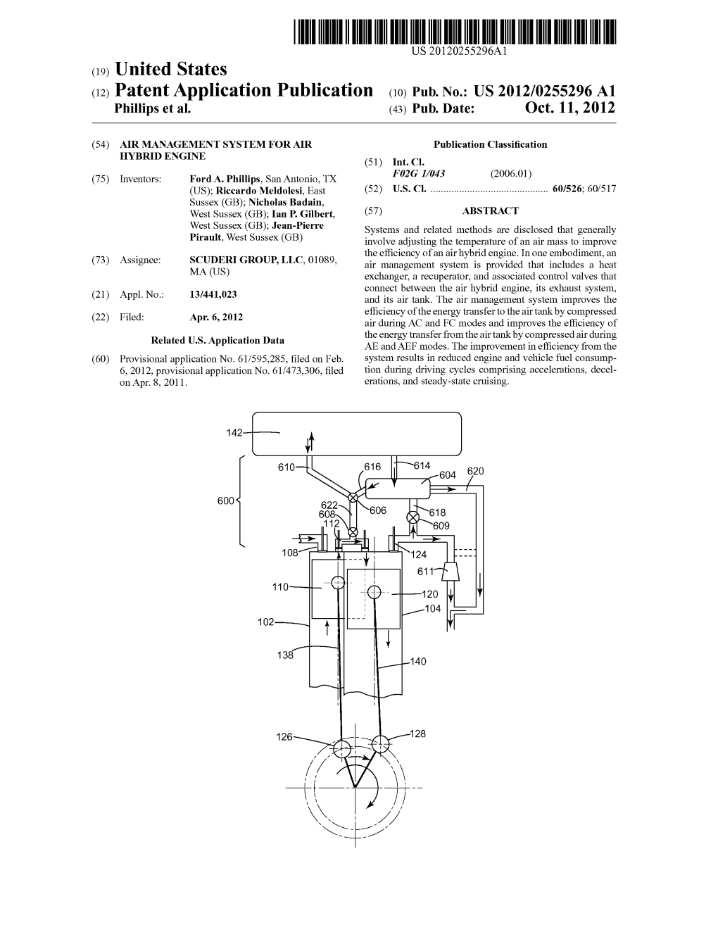 (12) Patent Application Publication (10) Pub. No.: US 2012/0255296A1 Phillips Et Al