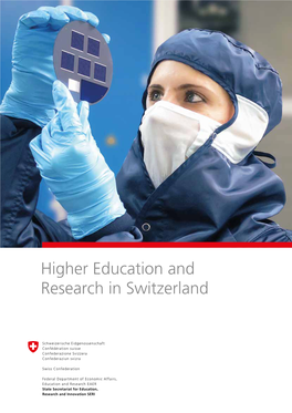 Higher Education and Research in Switzerland Impressum