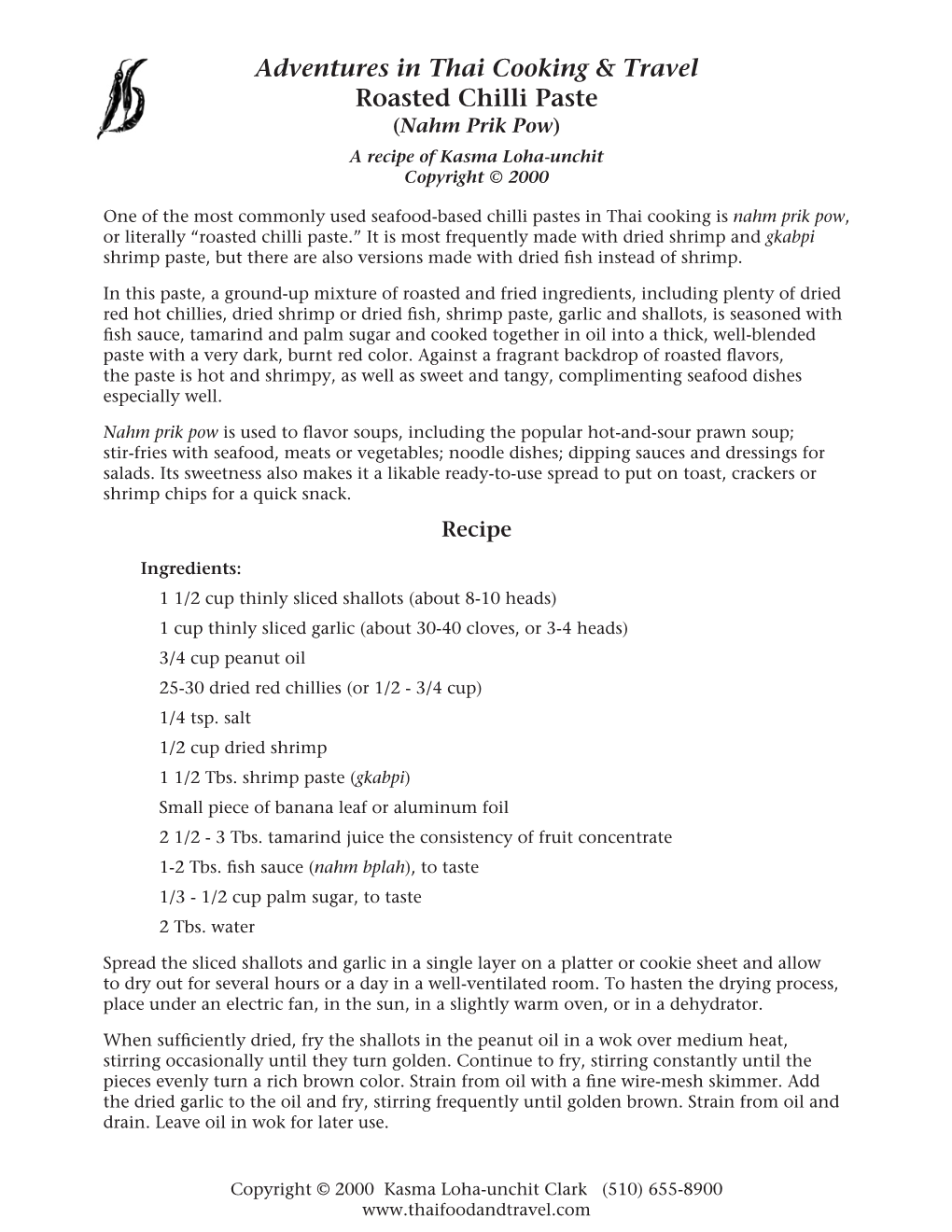 Reasted Chilli Paste Recipe in PDF Format