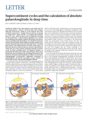 Supercontinent Cycles and the Calculation of Absolute Palaeolongitude in Deep Time