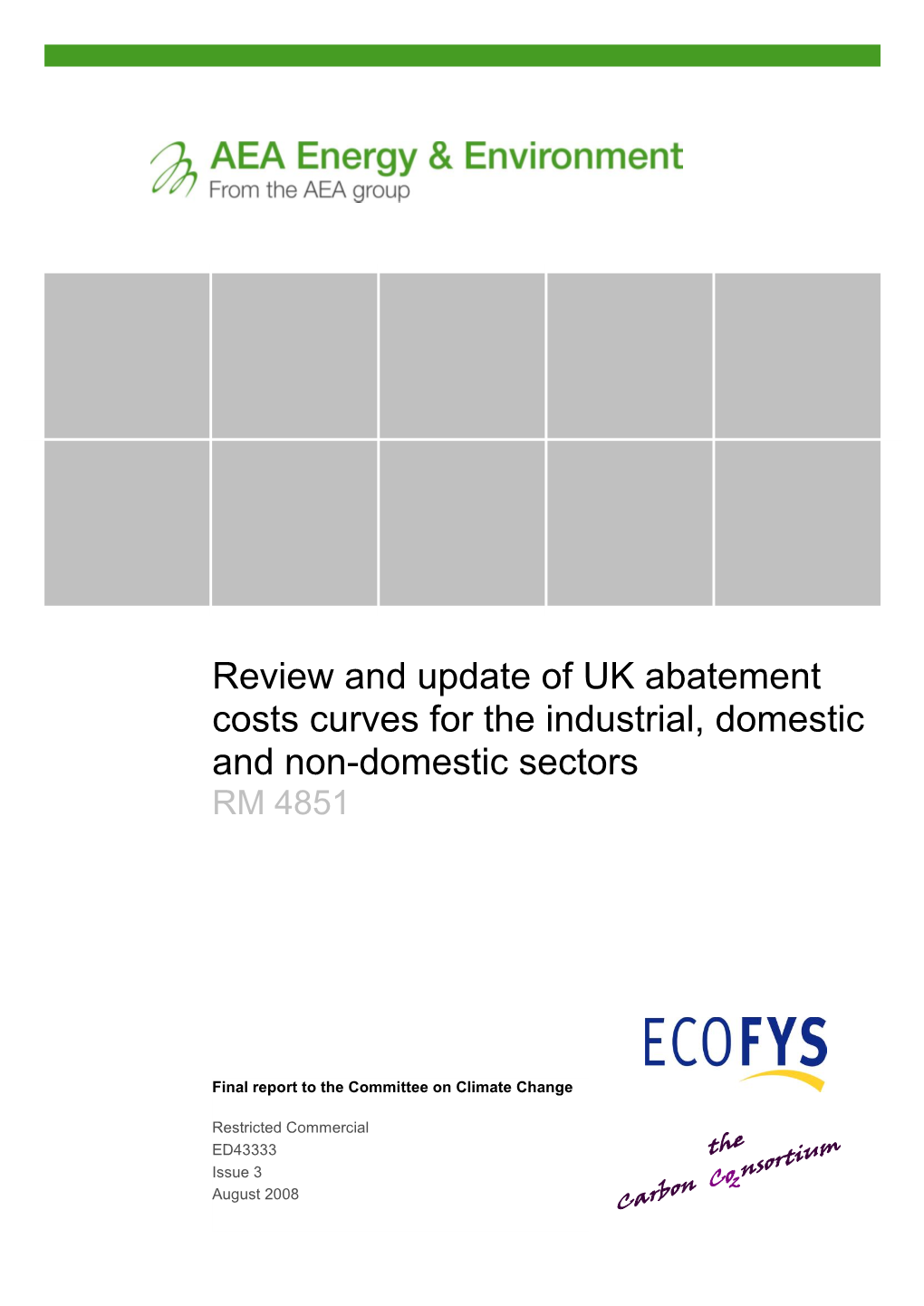 Review and Update of UK Abatement Cost Curves for the Industrial