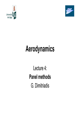Lecture 4: Panel Methods G. Dimitriadis Introduction