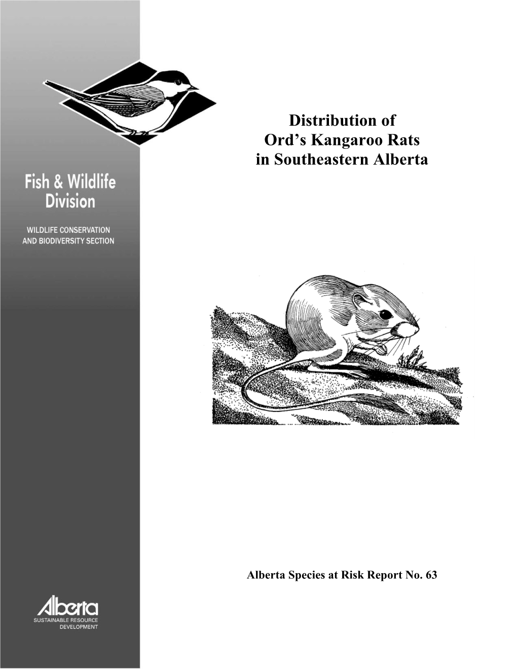Distribution of Ord's Kangaroo Rats in Southeastern Alberta
