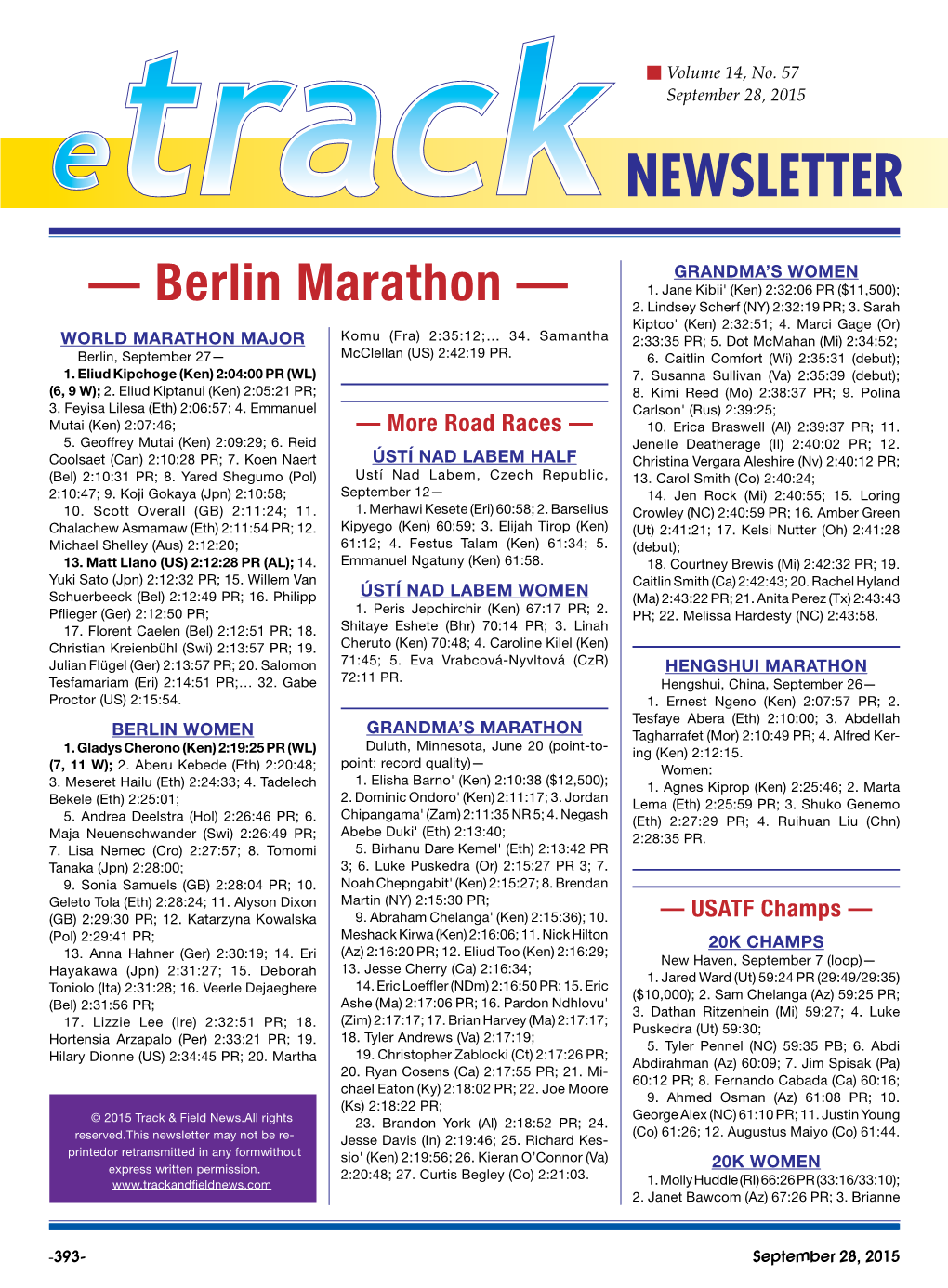 — Berlin Marathon — 2