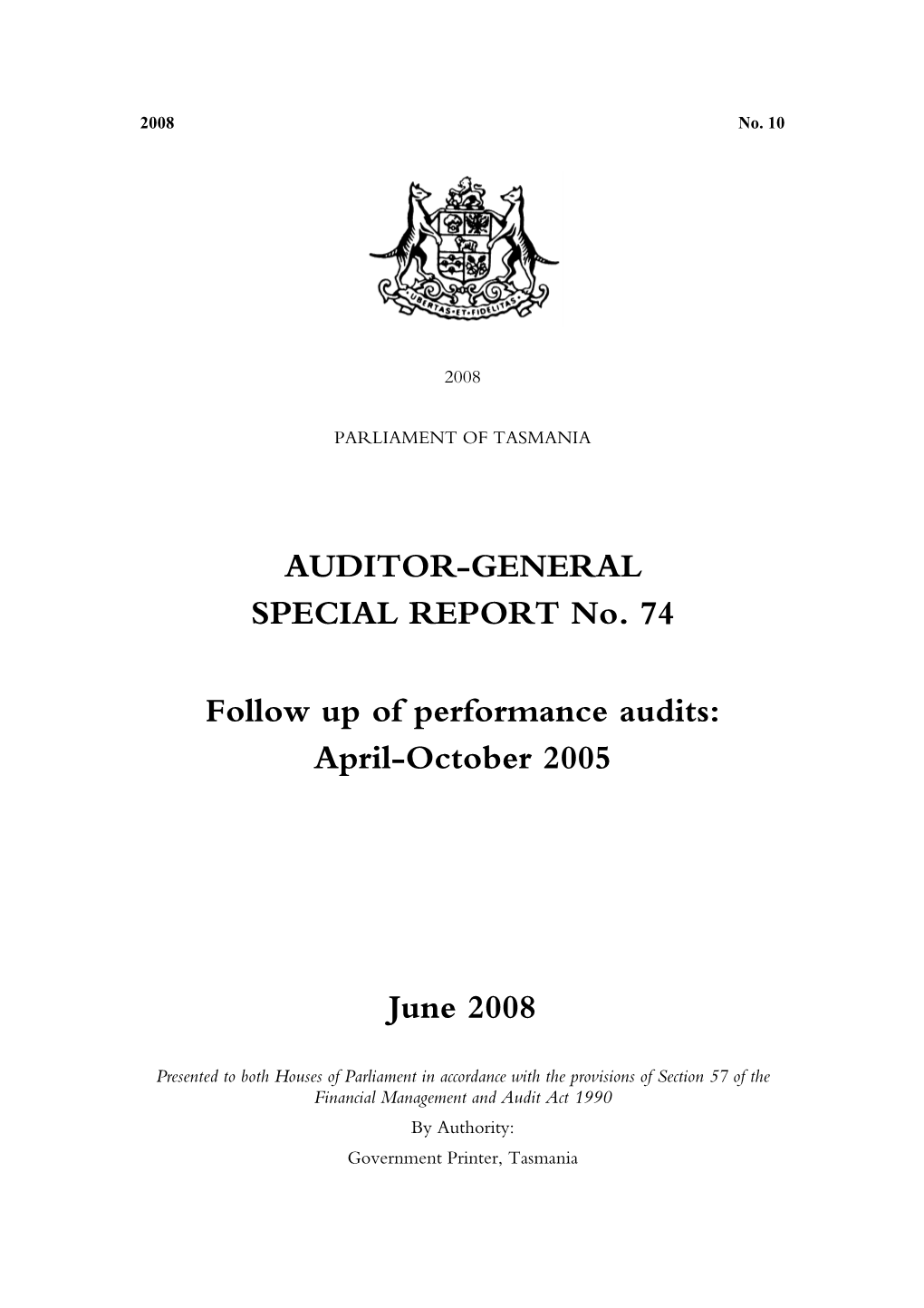 Follow up of Performance Audits: April-October 2005 Read Report