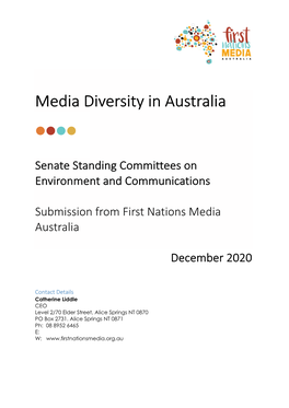 Media Diversity in Australia