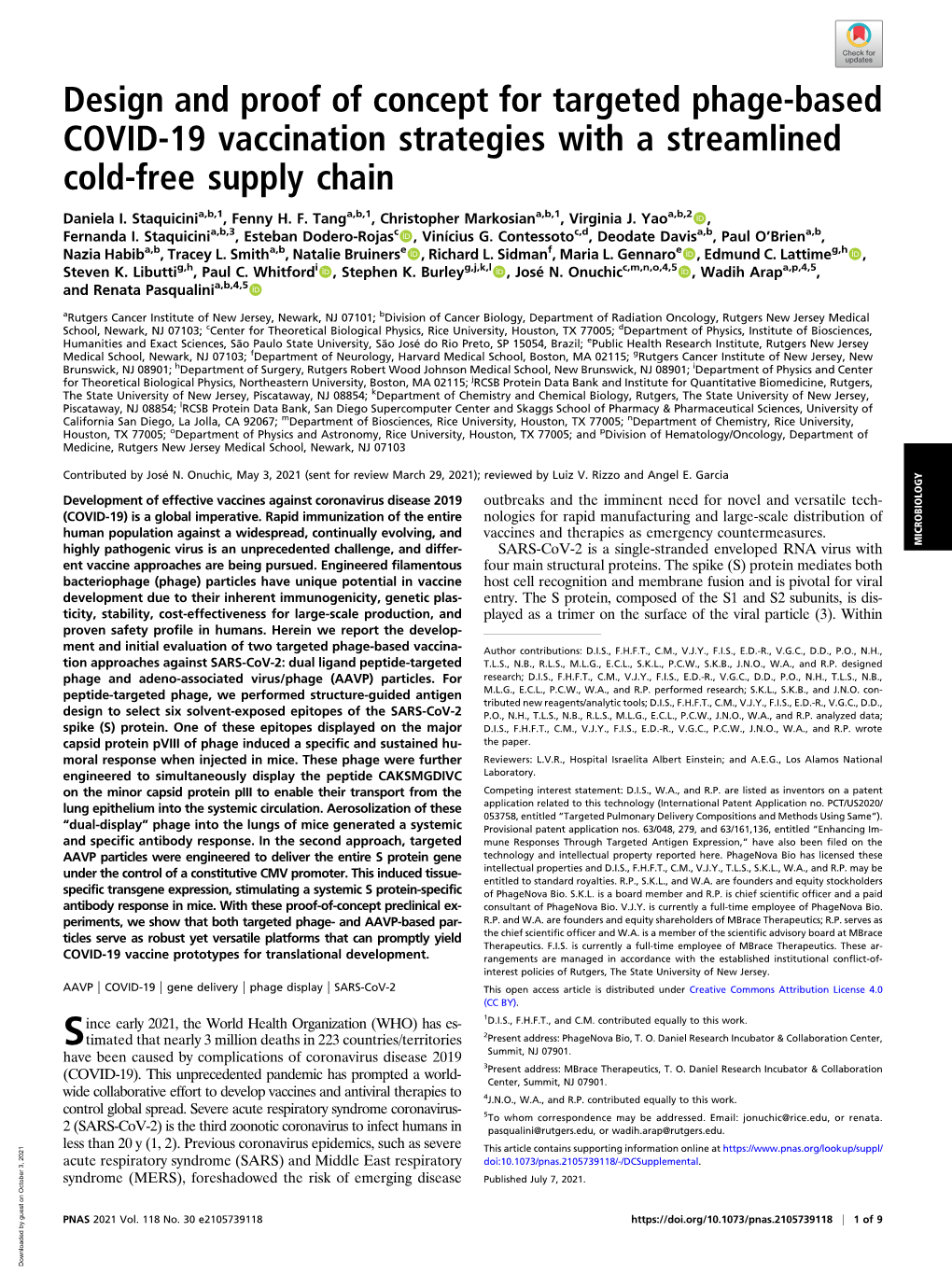 Design and Proof of Concept for Targeted Phage-Based COVID-19 Vaccination Strategies with a Streamlined Cold-Free Supply Chain