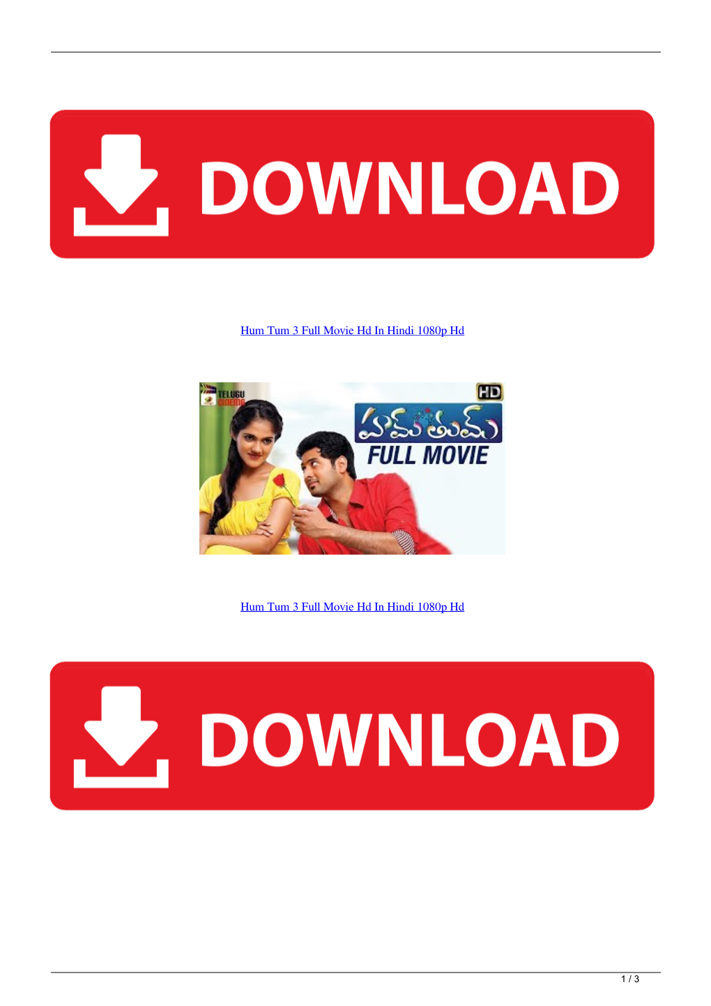 Hum Tum 3 Full Movie Hd in Hindi 1080P Hd